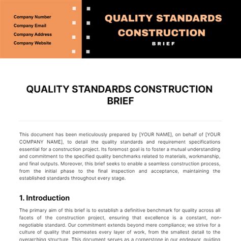 what are quality standards in construction